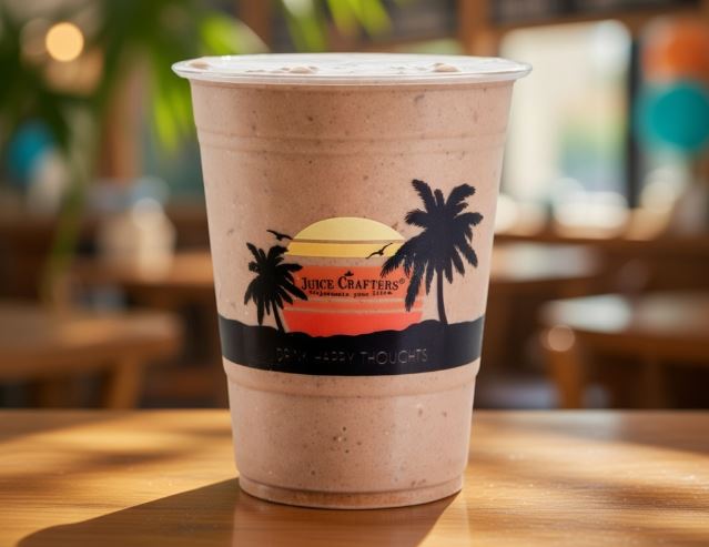 NOV | Hili Pie cold-pressed smoothie of the month — Apple Juice, Almond Milk, Banana, Almond Granola & Cinnamon