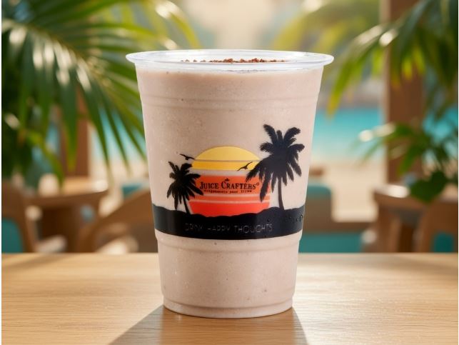 Java J'Adore cold-pressed cold-pressed smoothie — Almond milk, cold brewed coffee, banana, cacao powder, almonds, almond butter, d