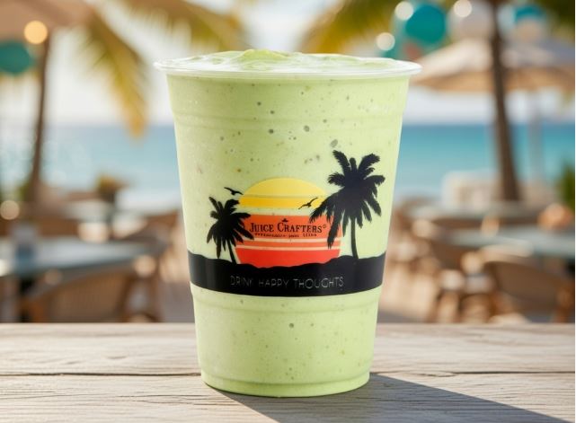 Oh Kale Yes cold-pressed cold-pressed smoothie — Cold-pressed apple juice, banana, pineapple, orange & kale