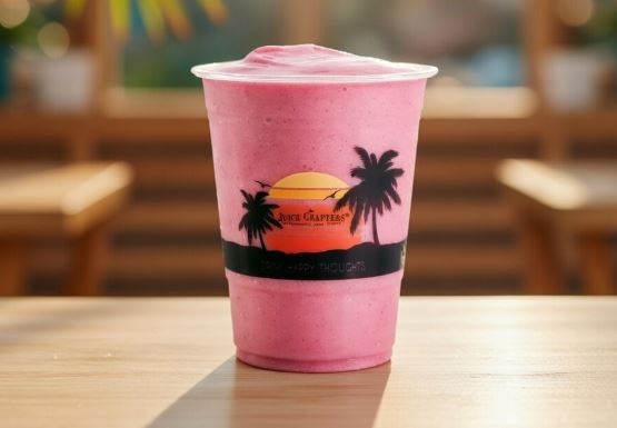 Wave cold-pressed cold-pressed smoothie — Banana, Strawberries, Cold-Pressed Apple Juice & Passion Fruit Sorbet